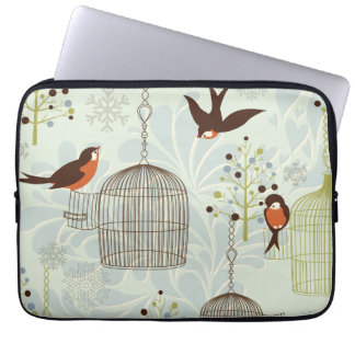 Funda Para Portátil Bullfinches en manga de la electrónica del jardín