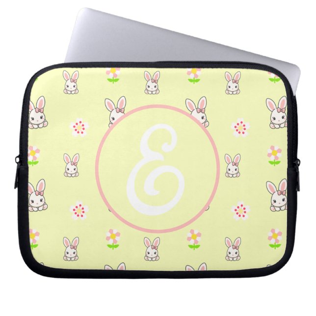 Funda Para Portátil Bunny Bloom Delight (Frente)