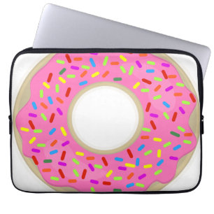Funda Para Portátil Buñuelo lindo que hiela rosado