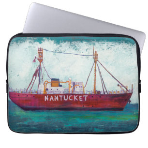 Funda Para Portátil Buque faro costero del arte el Nantucket