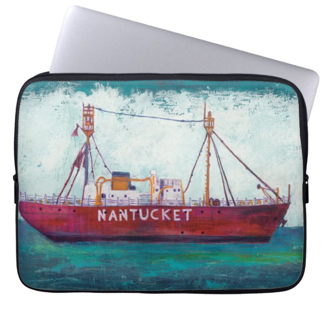 Funda Para Portátil Buque faro costero del arte el | Nantucket (Frente)
