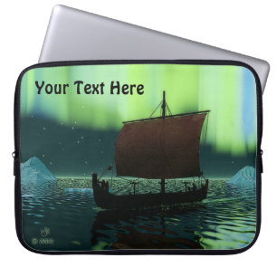 Funda Para Portátil Buque Viking Y Luces Del Norte