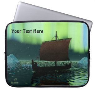 Funda Para Portátil Buque Viking Y Luces Del Norte
