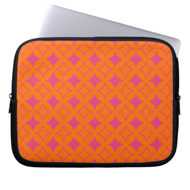Funda Para Portátil Buques rosa y naranja (Frente)
