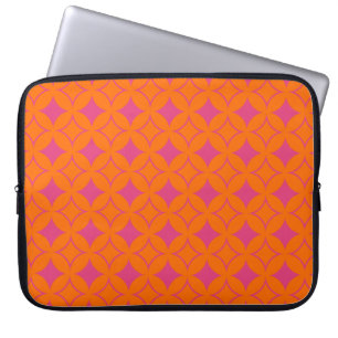 Funda Para Portátil Buques rosa y naranja