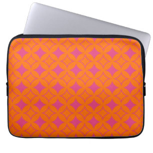 Funda Para Portátil Buques rosa y naranja