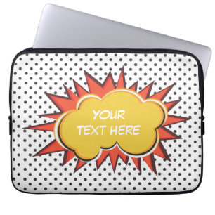 Funda Para Portátil Burbuja de encargo del texto de la explosión del