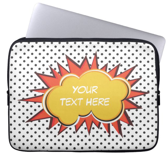 Funda Para Portátil Burbuja de encargo del texto de la explosión del (Frente)