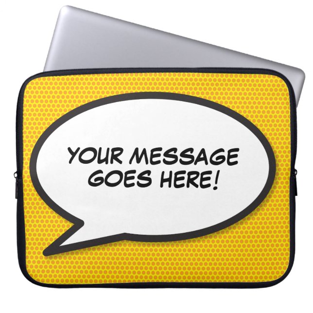 Funda Para Portátil Burbuja del discurso del libro de historietas pers (Frente)