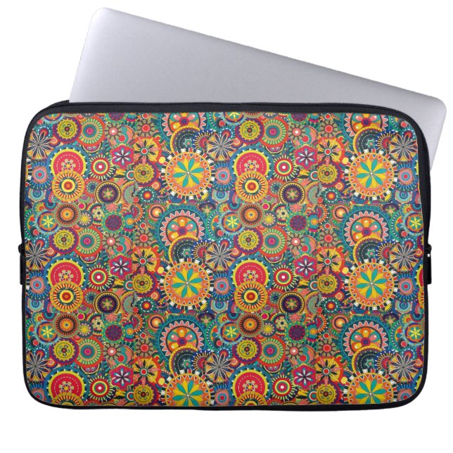 Funda Para Portátil Burbujas de flores (Frente)