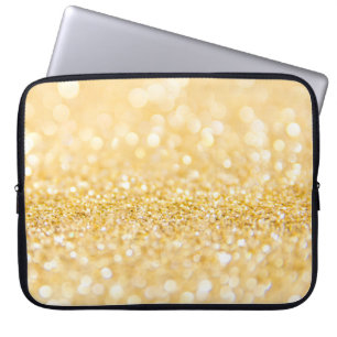 Funda Para Portátil Burbujas De Oro Y Purpurina