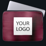 Funda Para Portátil Burgundy Metallic - Promocion del logotipo Persona<br><div class="desc">Moderno Burgundy Faux Metallic Stainless Elegant Tu Personalizado Logotipo Portátil Promocional Bag o Funda de publicidad promocional (promocional). Este elegante funda profesional de informática empresarial puede personalizarse para incluir el logotipo de su empresa o de su empresa.</div>