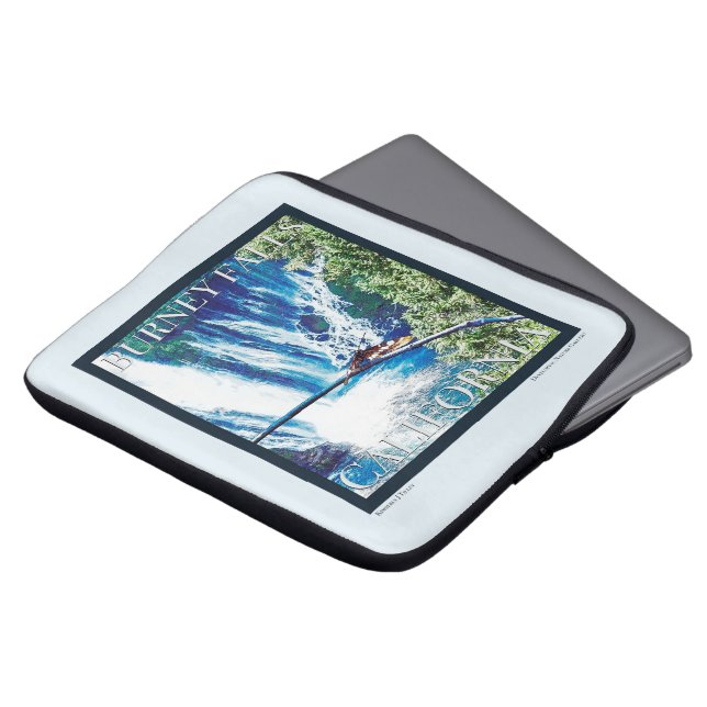 Funda Para Portátil Burney Falls, Poster de CA (Superior anverso)