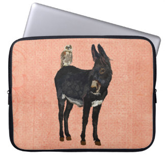 Funda Para Portátil BURRO del AÑIL y manga del ordenador del BÚHO del