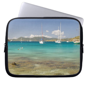 Funda Para Portátil Buzos en la idílica cala de Pirates Bight, Bight,
