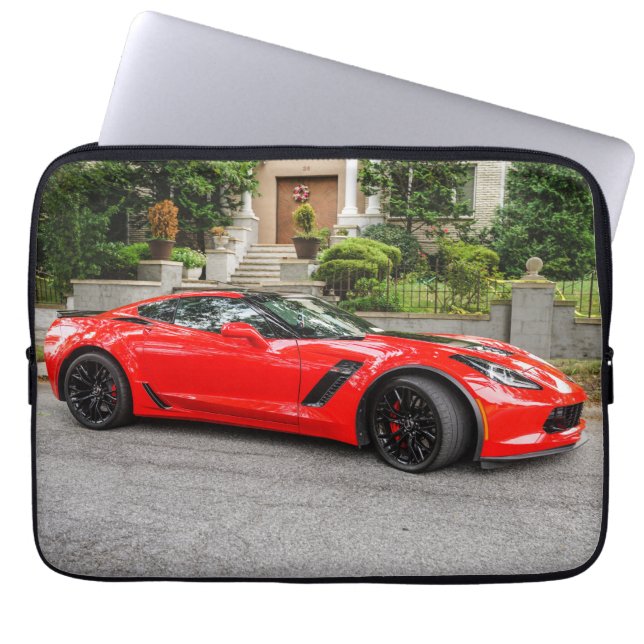 Funda Para Portátil C7 rojo Chevrolet Corvette (Frente)