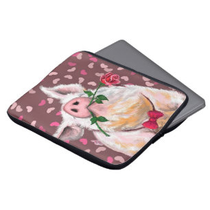 Funda Para Portátil Caballero Cerdo - Romántico - Gracioso
