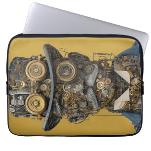 Funda Para Portátil Caballero Mecánico Steampunk