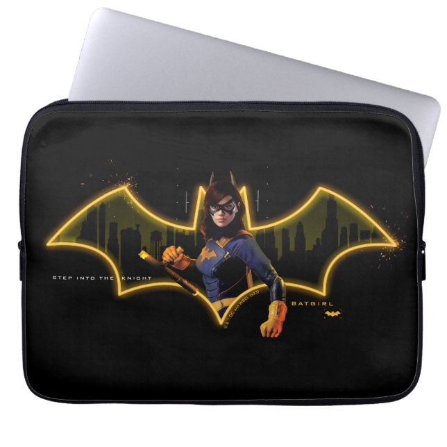 Funda Para Portátil Caballeros góticos, chica con logo (Frente)