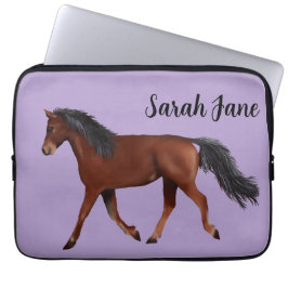 Funda Para Portátil Caballo Árabe Marrón