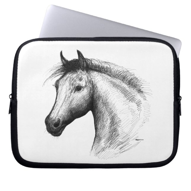 Funda Para Portátil Caballo: blanco (Frente)