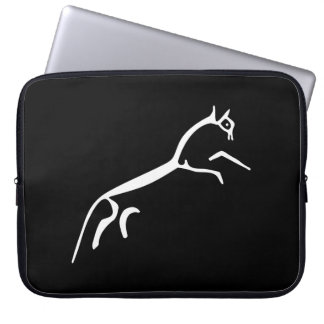 Funda Para Portátil Caballo blanco (Castillo Uffington) - Negro