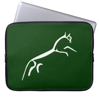 Funda Para Portátil Caballo blanco (Castillo Uffington) - Verde oscuro