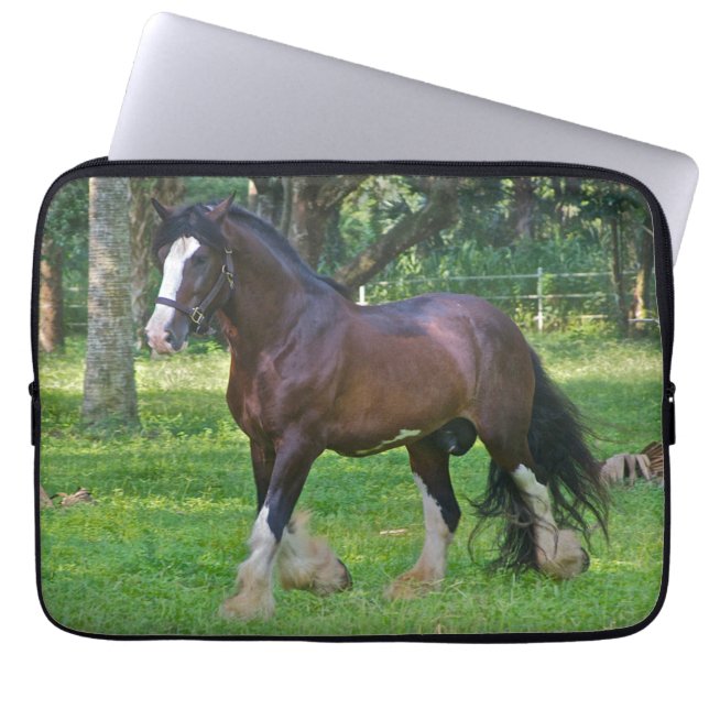 Funda Para Portátil Caballo Clydesdale (Frente)