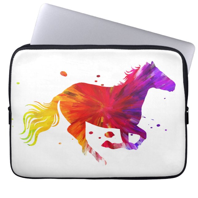 Funda Para Portátil Caballo colorido (Frente)