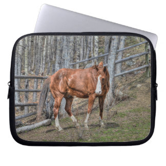Funda Para Portátil Caballo de Stallion de castaño y bosque - equino