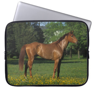 Funda Para Portátil Caballo excelente en flores