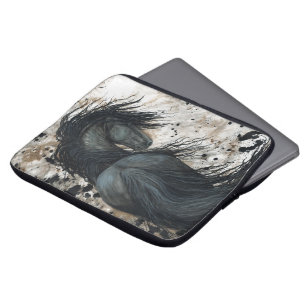 Funda Para Portátil Caballo frisio por la manga del ordenador portáti