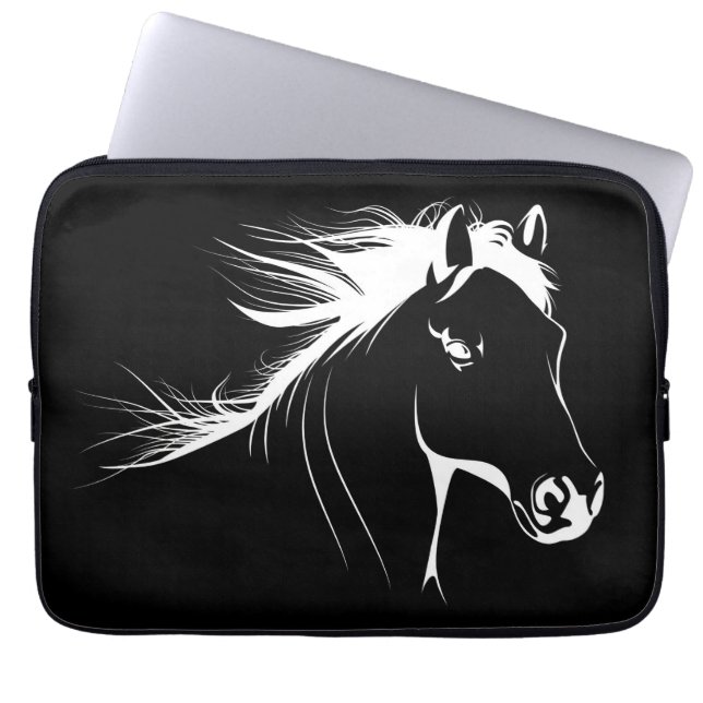 Funda Para Portátil Caballo Lover Hermoso Esbozo de Caballo (Frente)