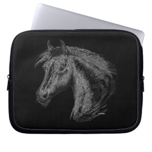 Funda Para Portátil Caballo:Negro