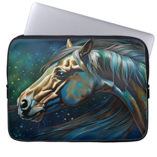 Funda Para Portátil Caballo Verde azulado verde marrón