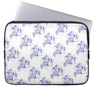 Funda Para Portátil Caballos azul y blanco Manga portátil