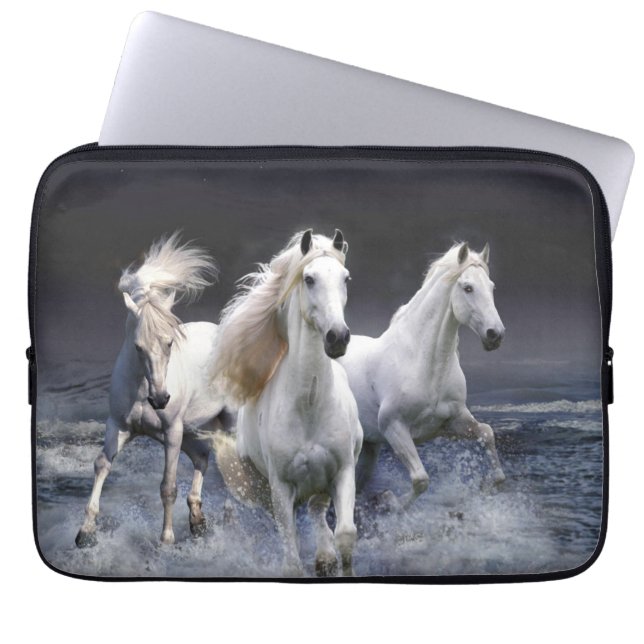 Funda Para Portátil Caballos corriendo lanzando almohada (Frente)