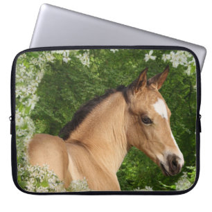 Funda Para Portátil Caballos de la fantasía: Flores