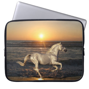 Funda Para Portátil Caballos de la fantasía: Puesta del sol
