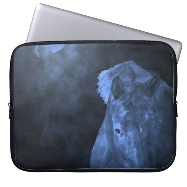 Funda Para Portátil Caballos de la luna azul (Frente)