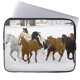 Funda Para Portátil Caballos en carrera en el rancho Hideout