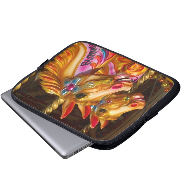 Funda Para Portátil Caballos en curso (Inferior anverso)