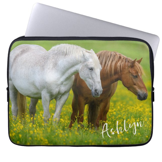 Funda Para Portátil Caballos hermosos (Frente)