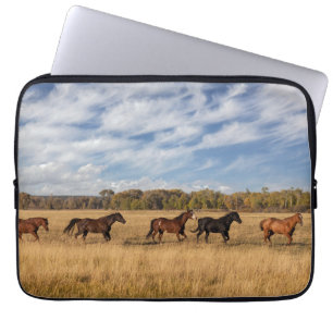 Funda Para Portátil Caballos justo fuera del Parque Nacional Grand Tet