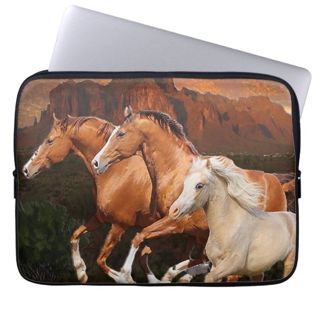 Funda Para Portátil Caballos salvajes (Frente)