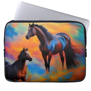 Funda Para Portátil Caballos salvajes