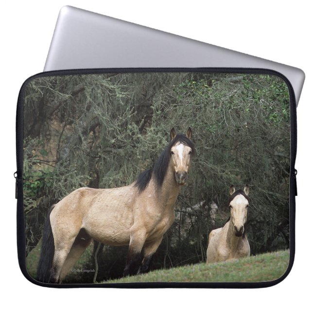 Funda Para Portátil Caballos salvajes 6 del mustango (Frente)