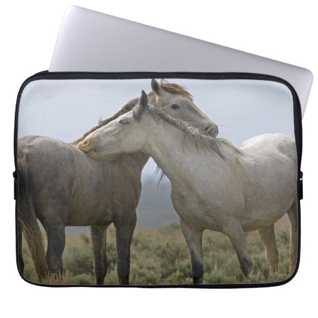 Funda Para Portátil Caballos salvajes desmoronándose (Frente)