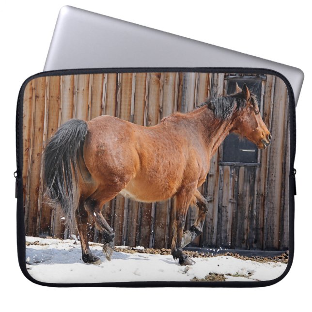Funda Para Portátil Caballos - Tema americano occidental (Frente)