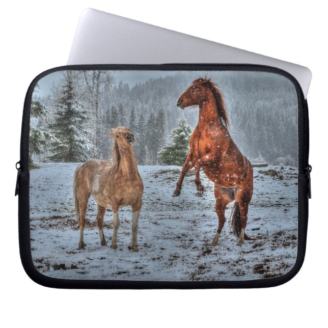 Funda Para Portátil Caballos - Tema americano occidental (Frente)